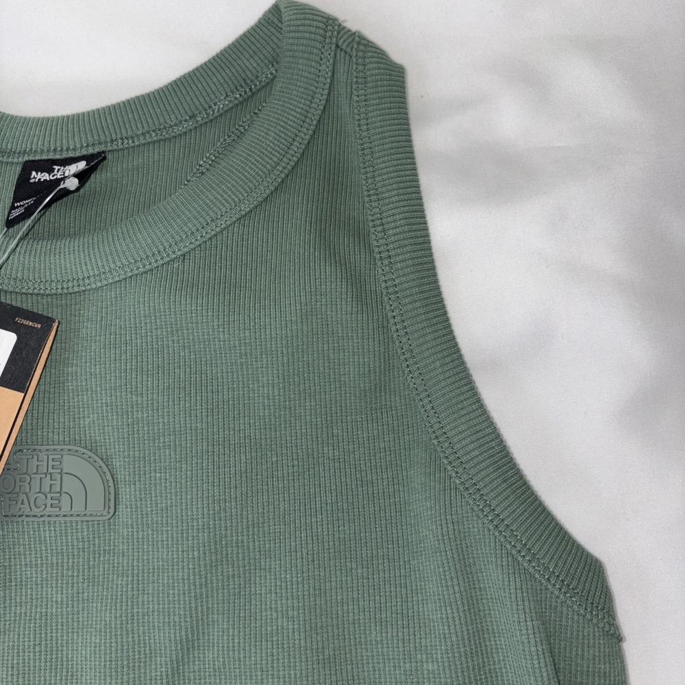 The North Face Women's Slim Rib Tank Size Large Color Duck Green - Picture 4 of 7